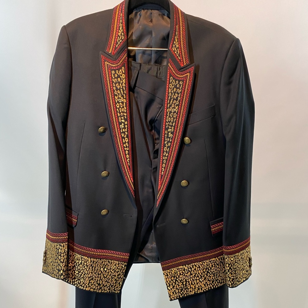 Leopard Trim ASOS Suit